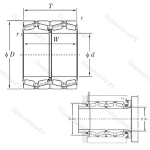 Подшипник роликовый радиально-упорный 37224 от производителя  KOYO