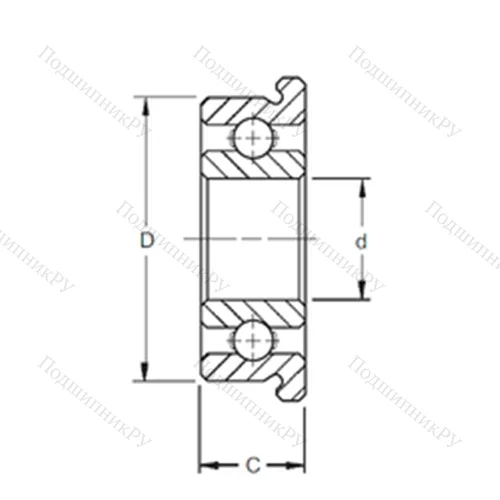Подшипник шариковый радиальный SF 628