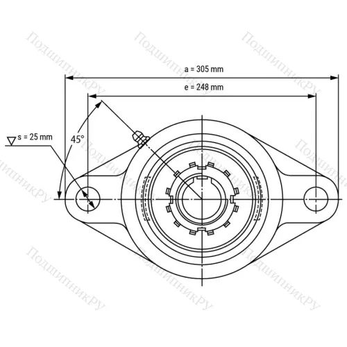 Подшипниковый узел UKFL 217+H 2317 - Вал: 75 мм от производителя  LPZ