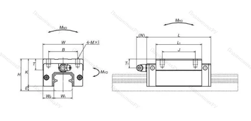 Шариковая каретка линейного перемещения NAH 45 AN Z в Смоленске