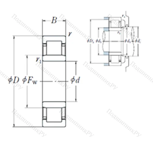 Подшипник роликовый радиальный NU 410 от производителя  NSK