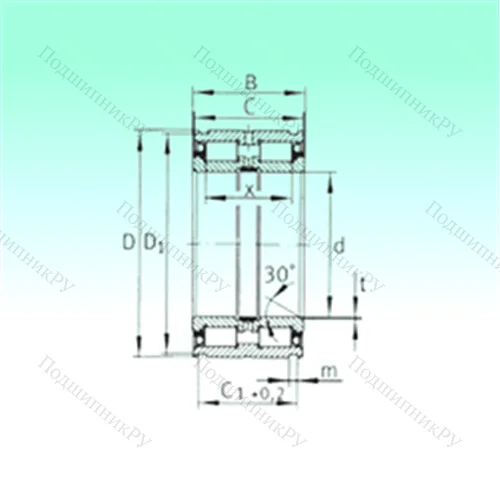 Подшипник роликовый радиальный SL 045032-PP от производителя  NBS
