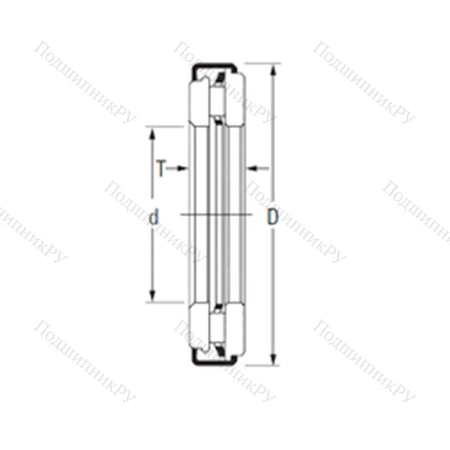 Подшипник игольчатый упорный AXZ 10 60 86