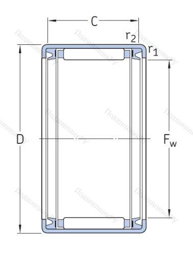 Игольчатый подшипник HK 1014 2RS