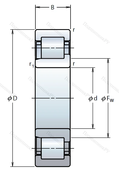 Роликовый цилиндрический подшипник