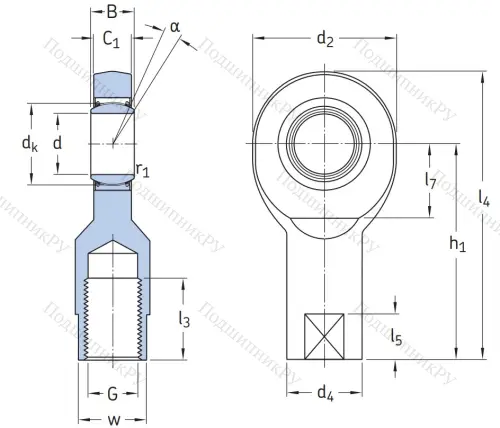 Наконечник штока с внутренней резьбой SI 40 TXE-2LS в Смоленске
