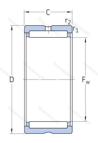 Игольчатый подшипник NK 47/20 от производителя  SKF