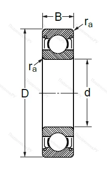 Шариковый однорядный подшипник 80318 (6318 ZZ)
