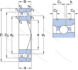 Подшипник 71912 CB/HCP 4AL