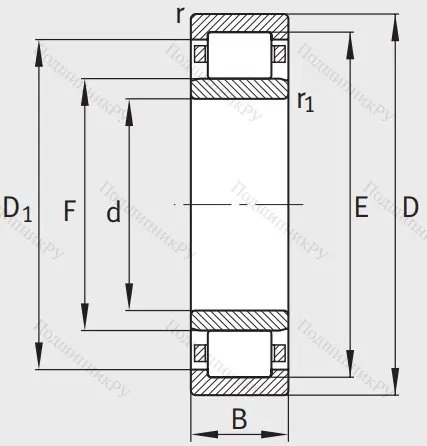Роликовый цилиндрический подшипник NU 314 E XL TVP 2 от производителя  FAG