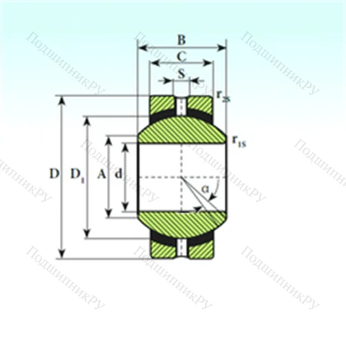 Подшипник скольжения сферический SSR 16