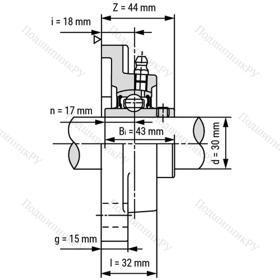 Подшипниковый узел UCF 306 - Вал: 30 мм