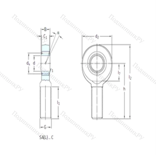 Подшипник скольжения сферический SAL 20C