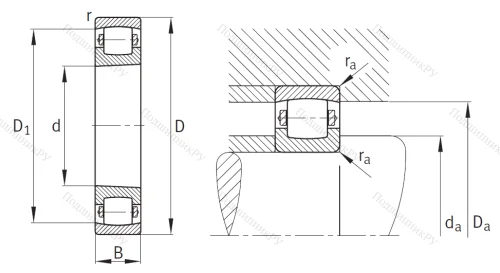 Сферический роликовый подшипник с конической посадкой на вал 20213 KTVPC 3 от производителя  FAG