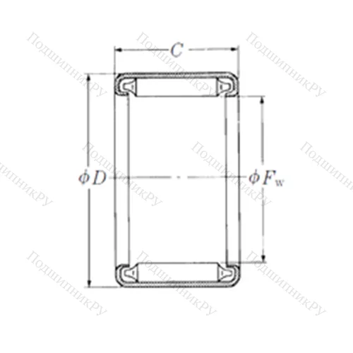 Подшипник игольчатый радиальный BH-87 от производителя  NSK