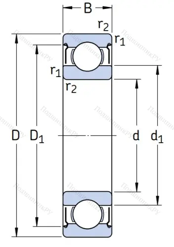 Однорядный шариковый подшипник W 604 2Z в Смоленске
