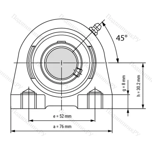 Подшипниковый узел UCPA 203 - Вал: 17 мм от производителя  LPZ