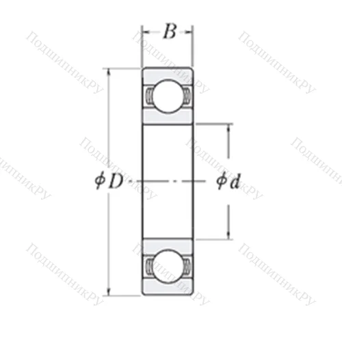 Подшипник шариковый радиальный XLJ 4.1/2
