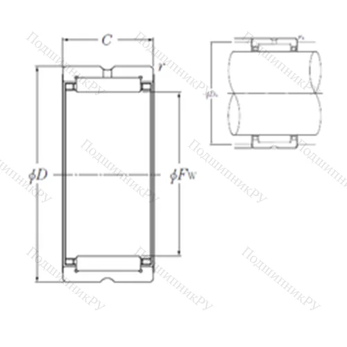 Подшипник игольчатый радиальный RNA 4914R