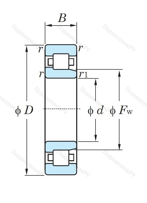 Роликовый цилиндрический подшипник