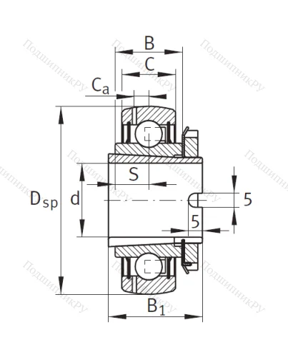 Корпусный подшипник GSH 25 2RSR B в Смоленске