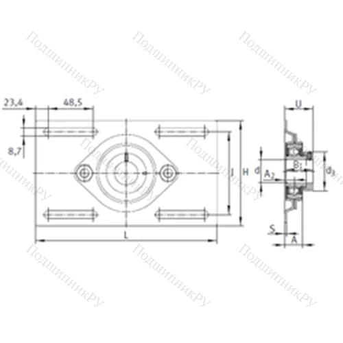 Подшипниковый узел шариковый радиальный MSTU 30
