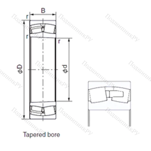 Подшипник роликовый радиальный 239/1000EK от производителя  NACHI