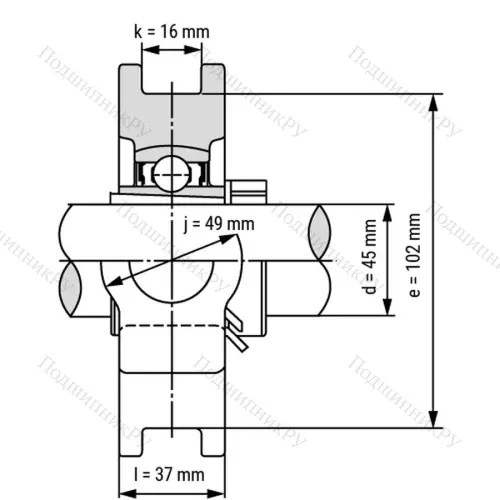 Подшипниковый узел UKT 210+H 2310 - Вал: 45 мм от производителя  LPZ