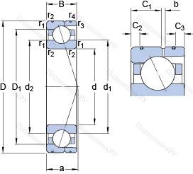 Подшипник 71922 CD/HCP 4AL