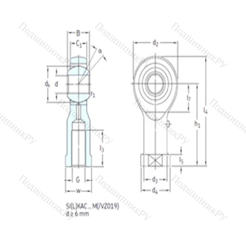 Подшипник скольжения сферический SIKAC 30M/VZ 019