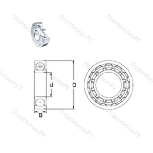 Подшипник шариковый радиальный 61812-2Z