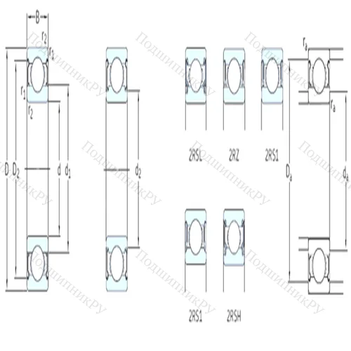 Подшипник шариковый радиальный W 626-2Z