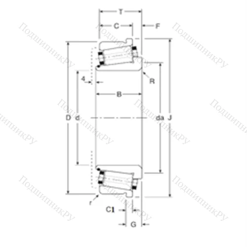 Подшипник роликовый радиально-упорный 323396XS/323549XC