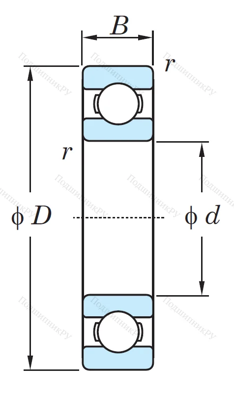 Однорядный шариковый подшипник 6024 C 3