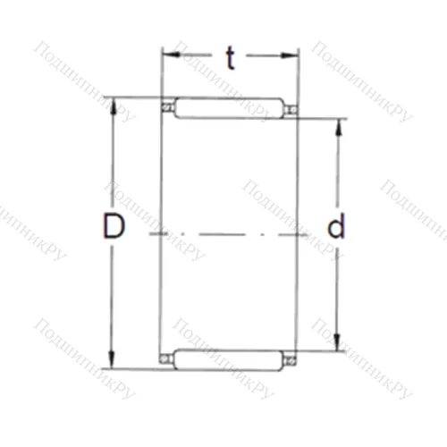 Подшипник игольчатый радиальный K 17X 23X 17