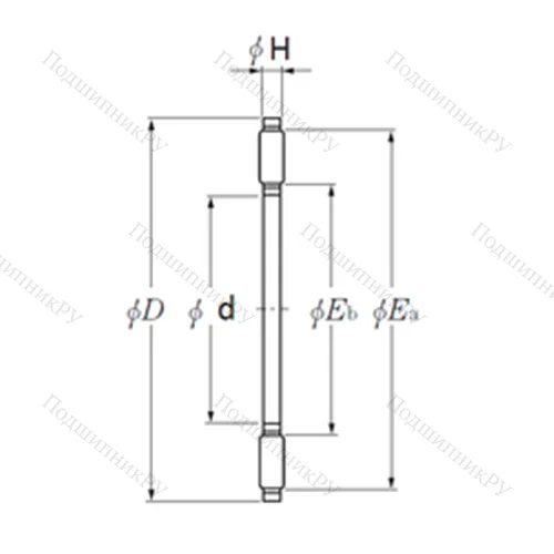 Подшипник игольчатый упорный AXK 1106 от производителя  NTN