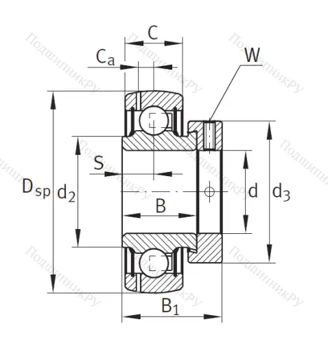 Корпусный подшипник GRAE 25 XL NPP B FA 106 в Смоленске
