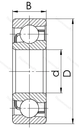 Радиально-упорный шариковый подшипник 66322 в Смоленске