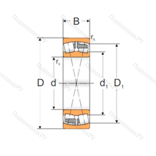 Подшипник роликовый радиальный самоцентрирующийся 22212 MA