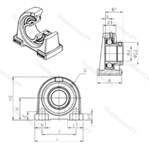 Подшипниковый узел шариковый радиальный ESPA 201