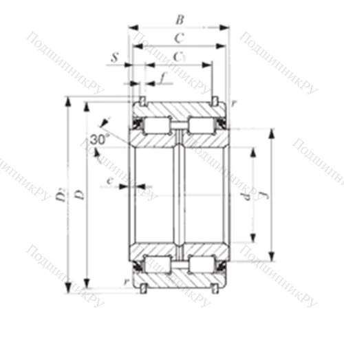 Подшипник роликовый радиальный NAS 5052UUNR