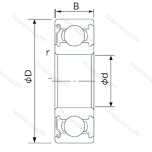 Подшипник шариковый радиальный 6811Z