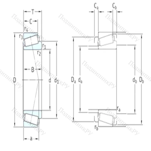 Подшипник роликовый радиально-упорный L 44649/610/Q от производителя  SKF
