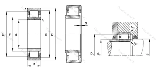 Роликовый цилиндрический подшипник NU 2314 ETVP 2 от производителя  FAG