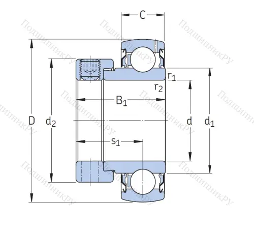 Корпусный подшипник YET 203/15 в Смоленске