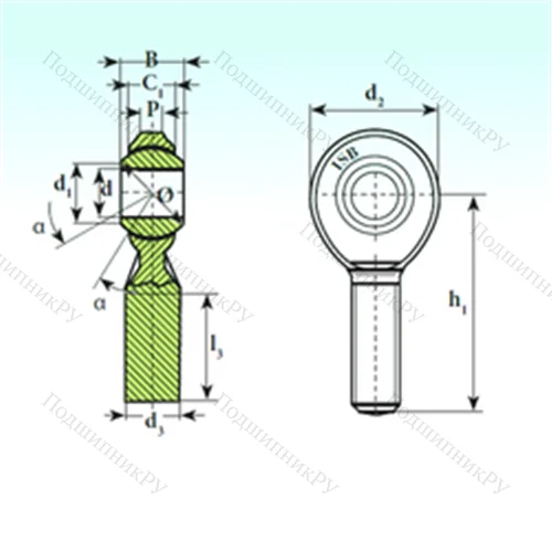 Подшипник скольжения сферический TSM.R 30