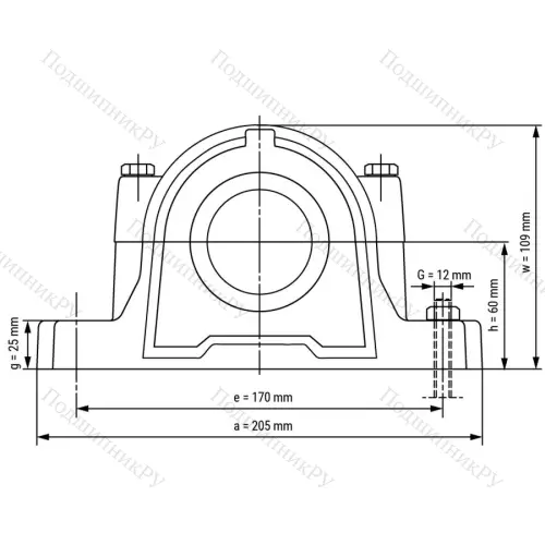 Разборный корпус опорного блока SNL 509 / Вал 40мм