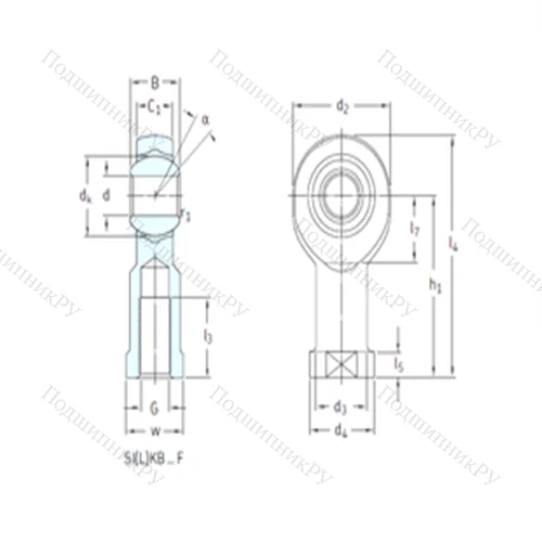 Подшипник скольжения сферический SIKB 16F/VZ 019