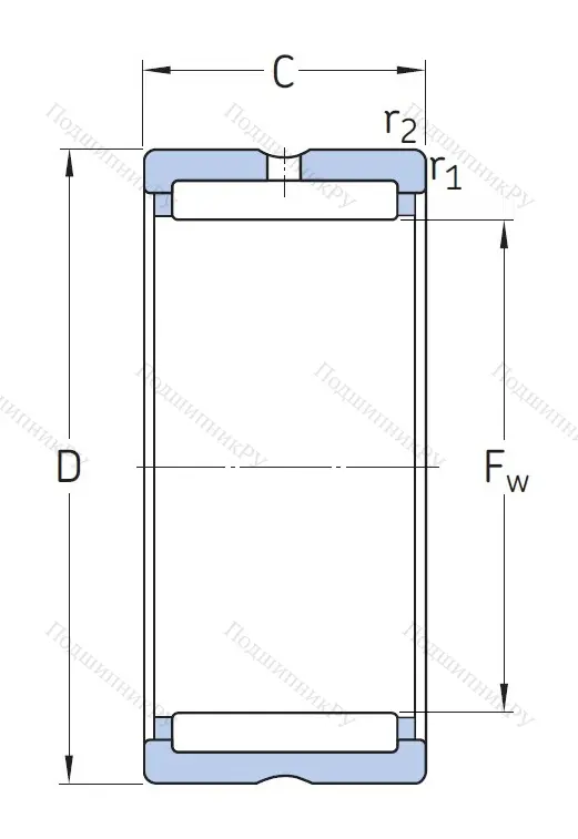 Игольчатый подшипник NK 80/35