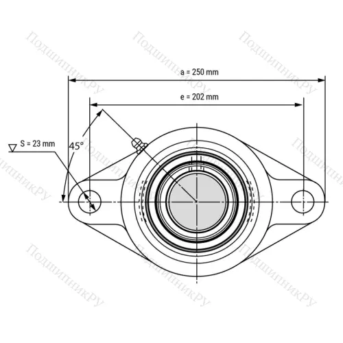 Подшипниковый узел SSUCFL 212 - Вал: 60 мм от производителя  LPZ